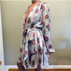 Lovers & Friends Tie Belt Print Dress